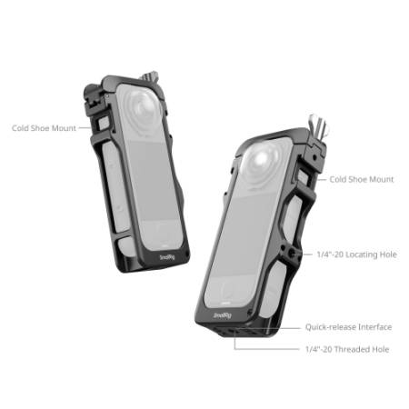 SmallRig 5939 - profesjonalna, metalowa klatka do Insta360 X4 Air
